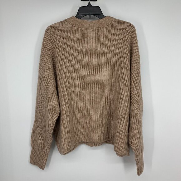 a.n.a Cardigan Pink V Neck Button Down Long Sleeve Ribbed - Picture 6 of 8